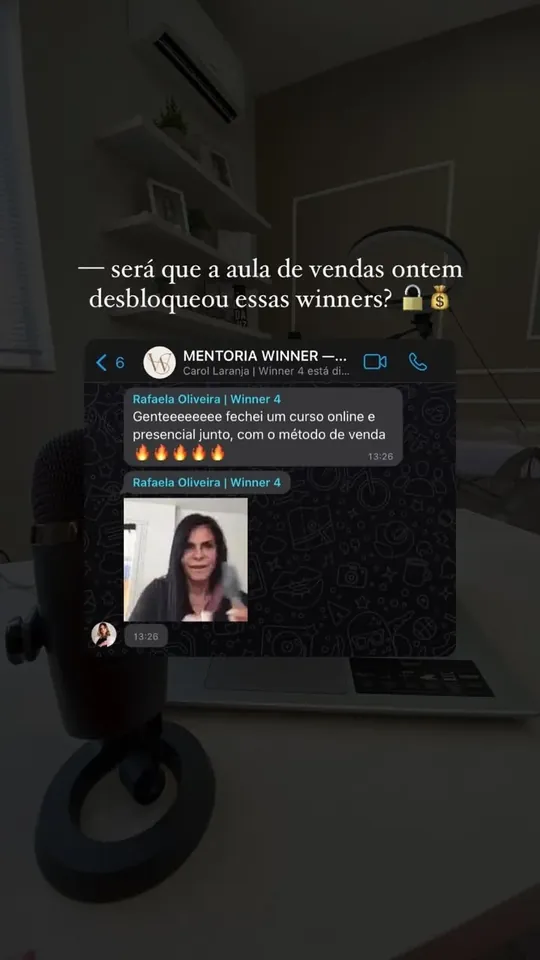Story: aluna fechou um curso online e um presencial