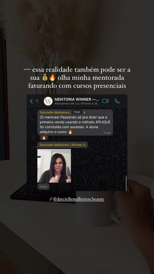 Story: mentorada faturando com cursos presenciais