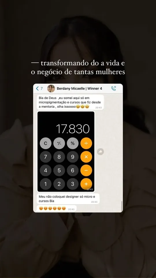 Story: aluna com R$ 17.830 em micropigmentação e cursos